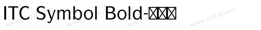 ITC Symbol Bold字体转换